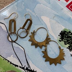 Brass earring bundle